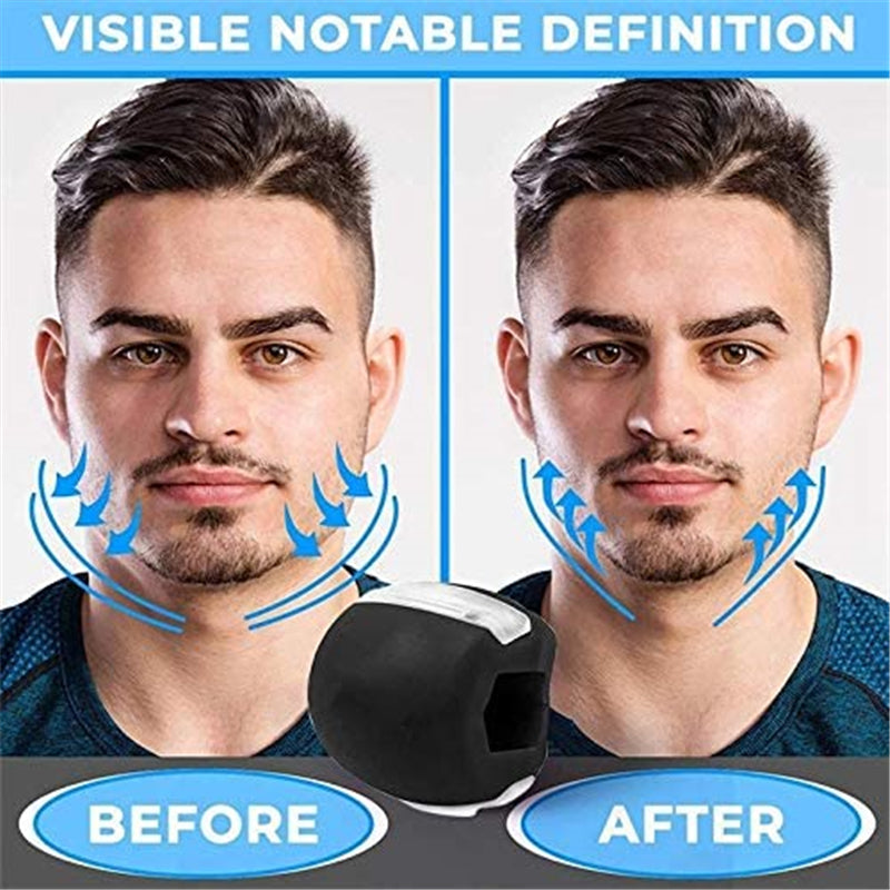 Dropshipping Facial Jaw Exerciser Gym Fitness Ball Jawline Muscle Training Double Chin Reducer Neck Face Slimming Mouth Jawliner